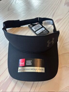 Under Armour Women's Black Performance Visor with Reflective Logo